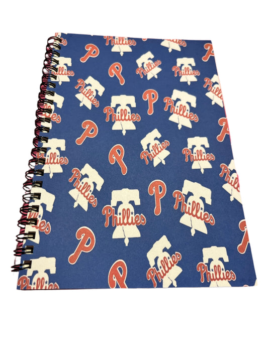 Notebook with Philadelphia Phillies pattern