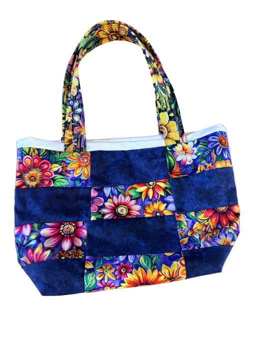 Floral Panel Mini Tote | One-of-a-Kind Handmade Bag