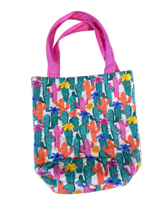 Mini Cactus Tote | One-of-a-Kind Quilted Mini Bag