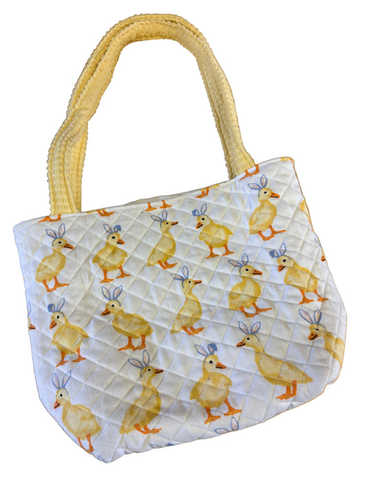 Baby Ducks Quilted Tote | One-of-a-Kind Spring Tote Bag