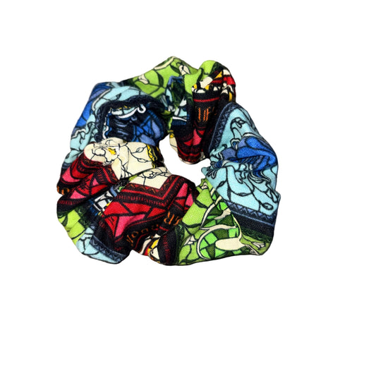 Wizard House Stained Glass Scrunchie