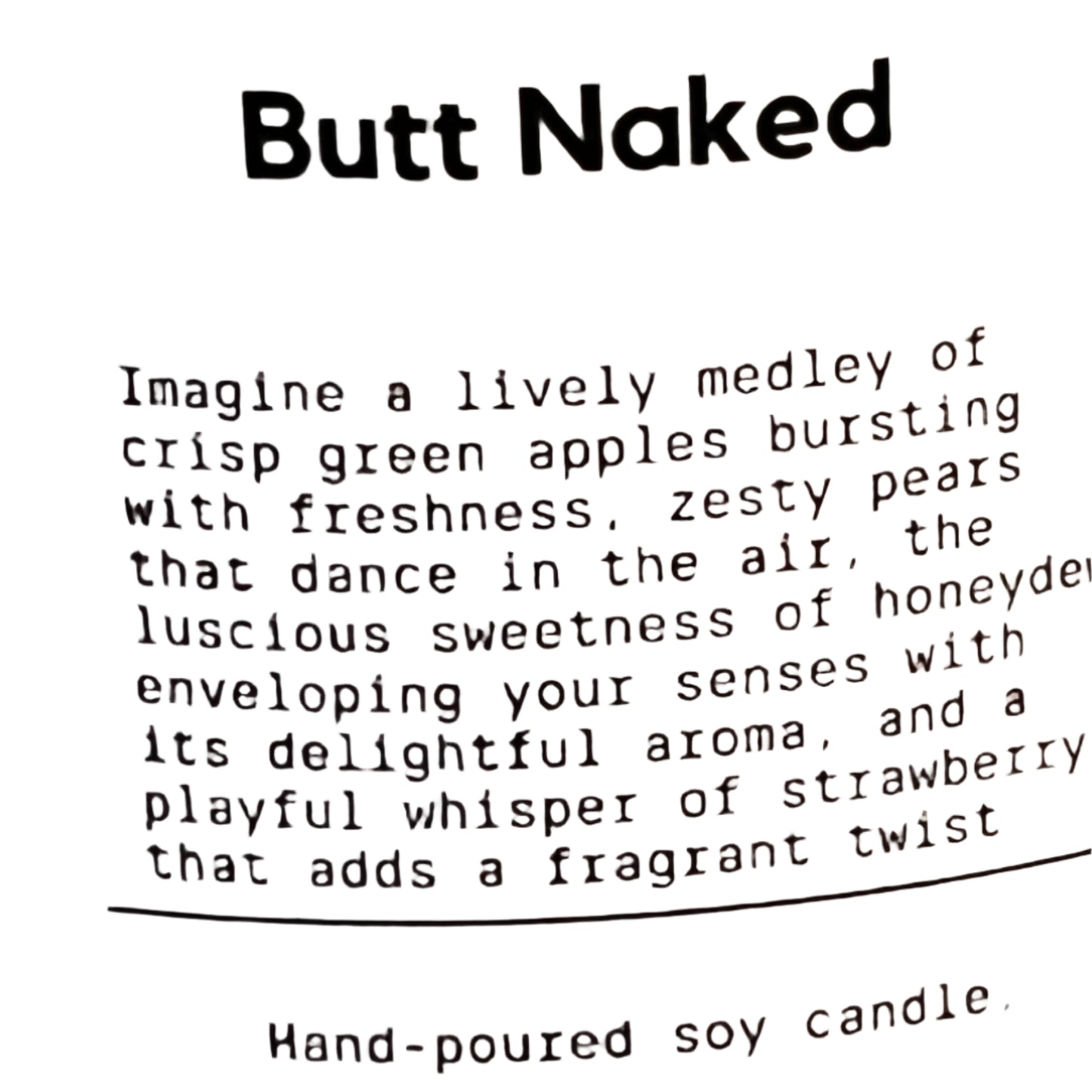 Upcycled Candle - Butt Naked