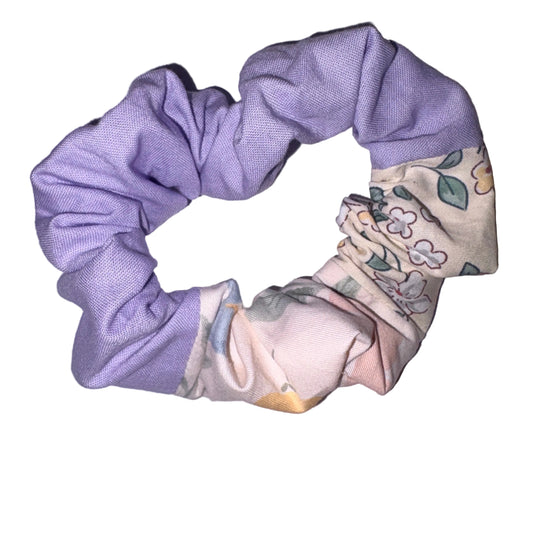 Violet Flowers Scrunchie