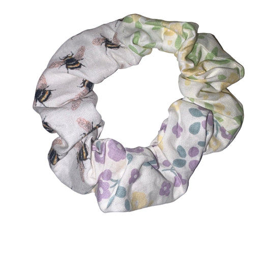 Bees and Flowers 2 Scrunchie