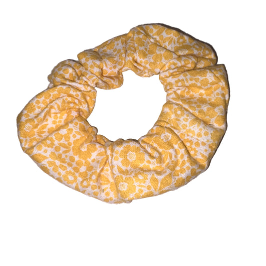Yellow Flowers Scrunchie