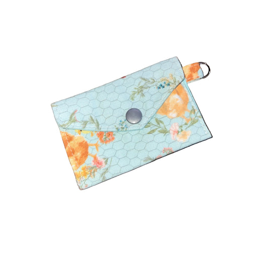 Teal Chickens Mini Card Holder