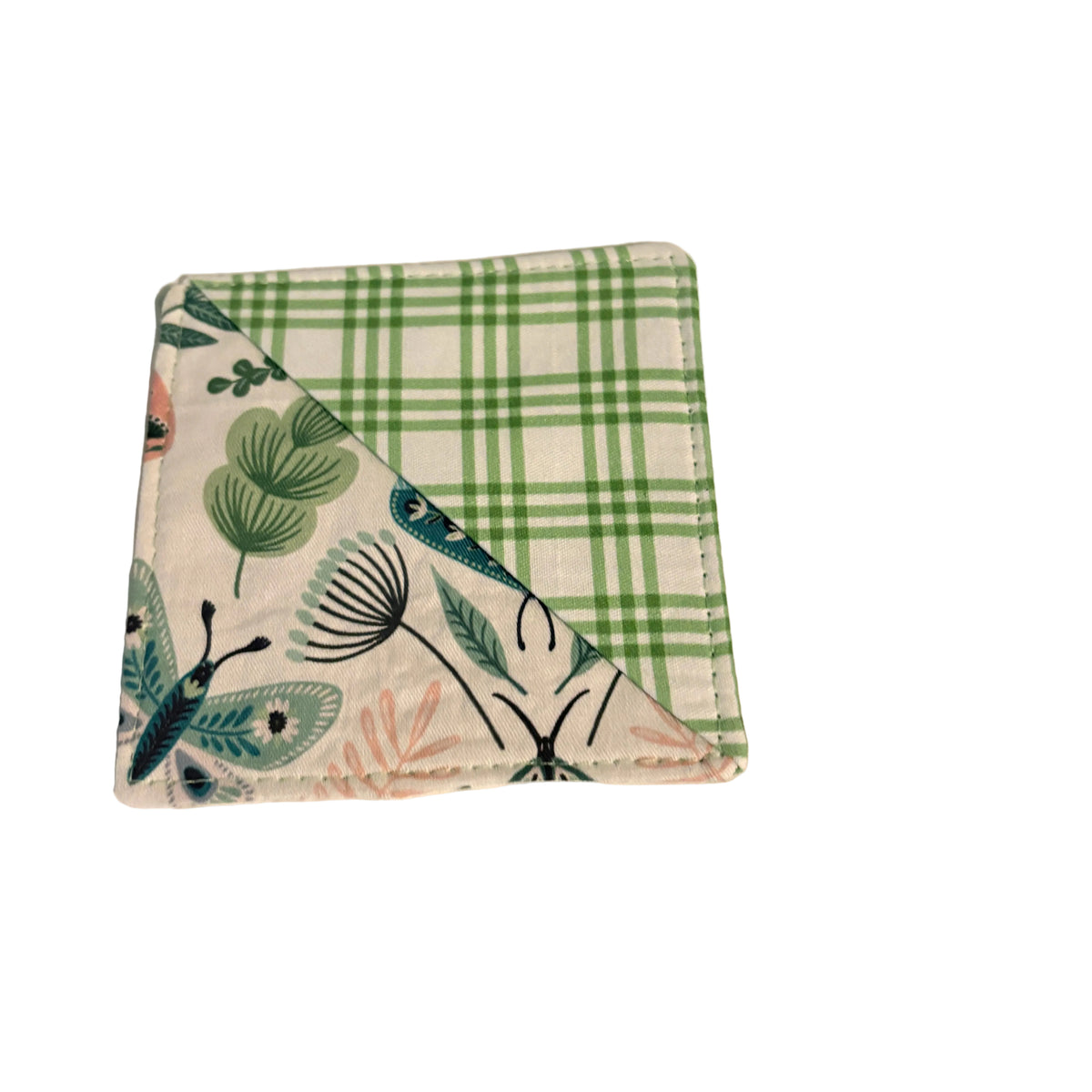 Green Plaid Corner Bookmark