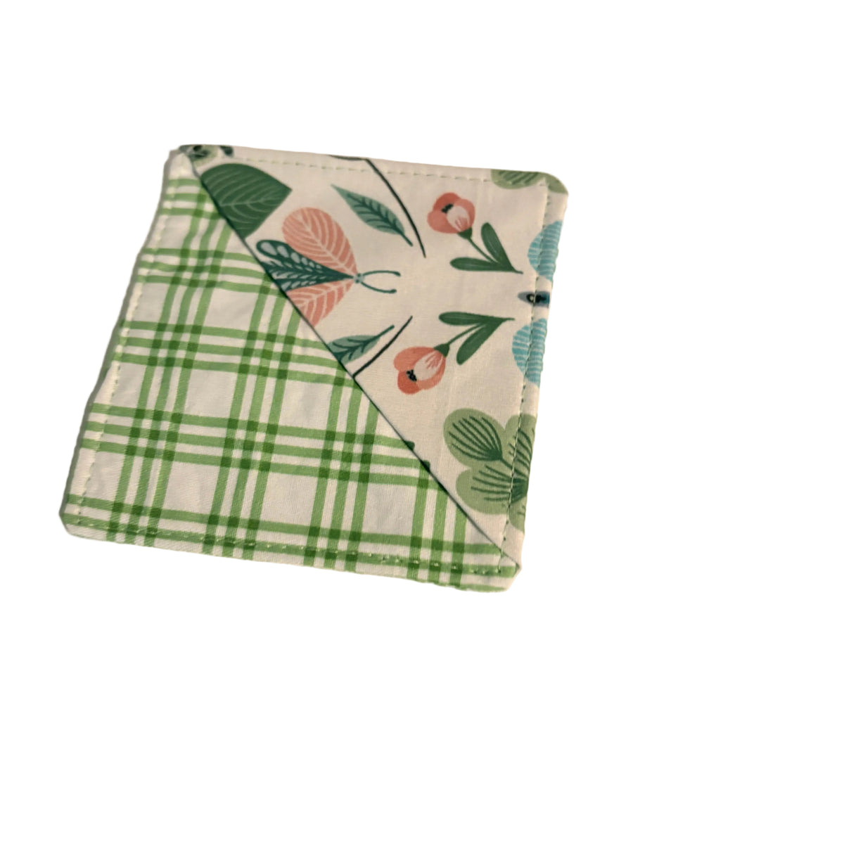 Green Plaid Corner Bookmark